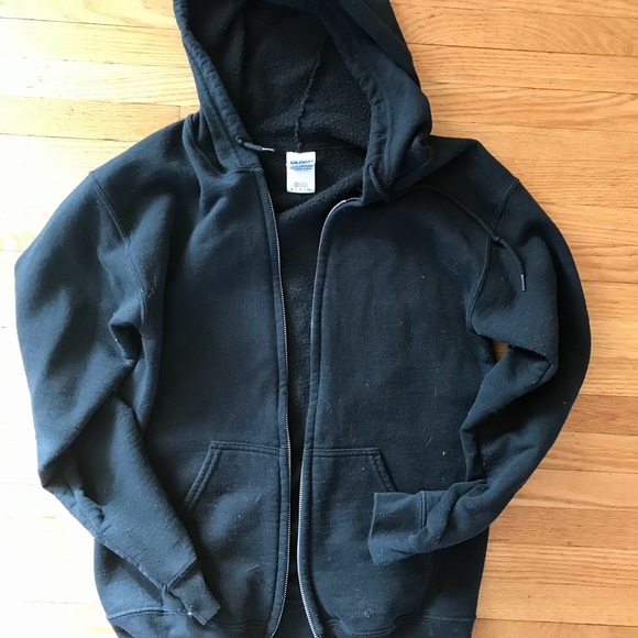 Unisex black Explore Zip Hoodie - Picture 2 of 2